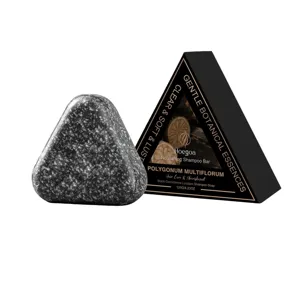 Savon de Shampooing Triangle Polygonum Multiflorum Naturel Extrait de Plante Contrôle du Sébum Barre de Nettoyage Hydratante pour Cheveux