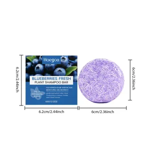 Hoegoa Shampoing Solide Myrtille 60g formule douce nettoyante cheveux et cuir chevelu nourris