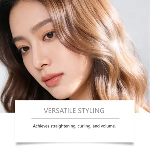 Detail shot of glossy wavy hair on an Asian model showcasing smooth styling results.