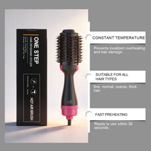 One step hot air styling brush and hair dryer for smooth volume and fast styling.