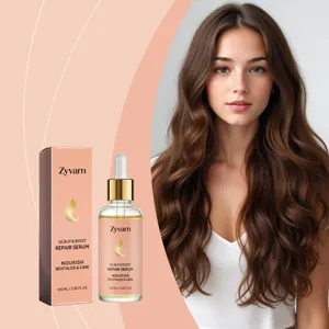 Siero riparatore per cuoio capelluto e radici con contagocce per nutrire i capelli.
