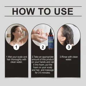 GleamXi rosemary hair oil with biotin and jojoba oil, nourishing and volumizing 100ml bottle.