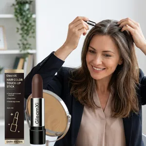 Temporärer Haarfarben Retuschestift Dunkelbraun Ansatzkosmetik Haarfärbestift Tragbar Schnelle Grauhaarabdeckung