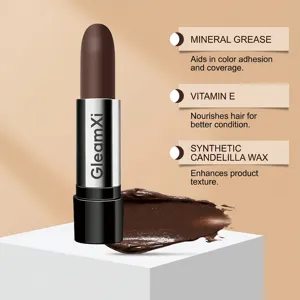 GleamXi Haaransatzstift Dunkelbraun Abdeckstift mit Vitamin E und Mineralöl Formel