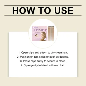 TORVIKX clip in hair extensions in blonde, natural volume and smooth length for easy daily wear.