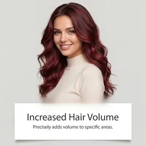 Clip-in synthetic hair extensions burgundy wavy volume natural look for daily wear