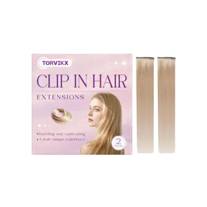 TORVIKX Clip in Hair Extensions Blonde 2 Pieces Natural Volume Lightweight Smooth Main