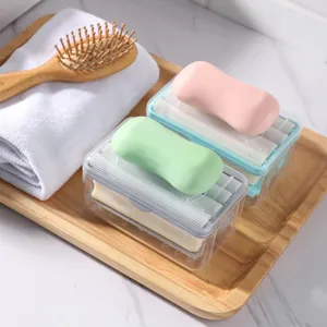 Multi Functional Soap Dish Press Foaming Plastic Soap Box Household Drainage Soap Holder Bathroom Storage Container