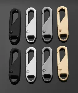 Universal metal zipper puller detachable slider replacement for luggage clothing repair 8pcs