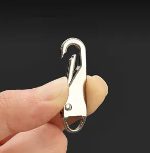 Universal detachable metal zipper pull for luggage and clothing repair. Durable hardware accessory.