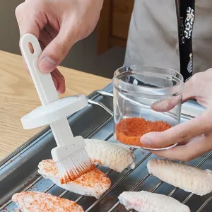 Kitchen oil brush with bottle dispenser, heat resistant pastry brush for baking and barbecue.