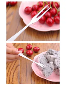 Stainless steel fruit fork for daily home use, dessert, cake, and tasting small snacks.