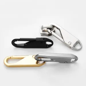 Universal detachable metal zipper pulls replacement heads for bags and clothes repair accessories.