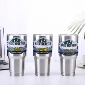 Stainless steel 30oz tumbler vacuum insulated travel mug large capacity car cup for daily use