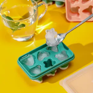 Bac à glaçons en silicone créatif avec couvercle mini moule à glace DIY pour cuisine