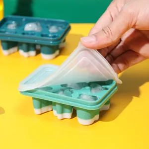 Bac à glaçons en silicone avec couvercle pour congélateur cuisine boissons et bar