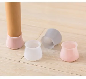 Silicone furniture leg protectors non-slip chair foot covers table floor protection caps.
