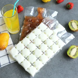 Disposable Self Sealing Ice Cube Bags Transparent Plastic Ice Maker Mold Kitchen Summer Cold Drink Making Tool