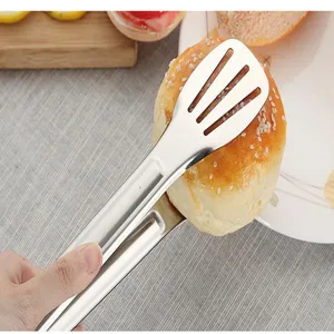 Stainless steel food tong kitchen barbecue bread clip metal cooking utensil kitchenware