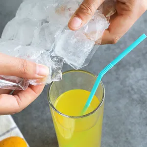 Disposable ice cube bags self-sealing plastic ice making bags for summer drinks and cocktails