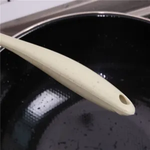 Manico per spazzola da cucina in paglia di grano con foro per appendere pratico