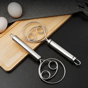 Fouet a pate en acier inoxydable melangeur de farine outil de cuisson cuisine pour pain patisserie