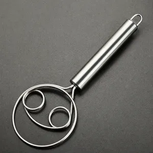 Fouet a pate manuel en acier inoxydable, outil de cuisson de cuisine pour melanger