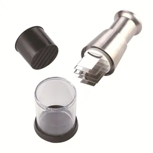 Stainless steel garlic press multi-blade kitchen slicer vegetable cutter tool for home cooking