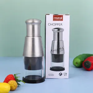 Stainless Steel Garlic Chopper Press Manual Pressing Mincer Multi Functional Kitchen Garlic Mincer Tool