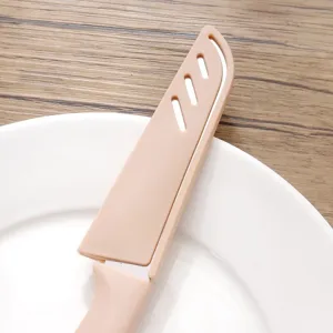 Coltello da frutta da cucina portatile con custodia protettiva, lama in acciaio inossidabile.
