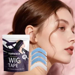 TORVIKX Peruecken Band 36 Stueck Gebogene Spitzen Support Klebeband Taegliches Styling