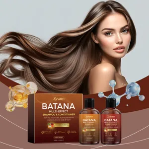 Zyvarn Batana ensemble shampooing et après-shampooing multi-effet pour cheveux abîmés.