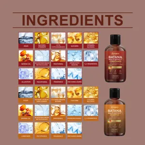 Zyvarn Batana Set de Shampooing et Après-Shampooing Multi-Effets pour Cheveux Secs