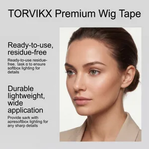 TORVIKX Premium Perückenband bietet starken, rückstandsfreien Halt für tägliches Styling.