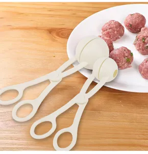 Plastic meatball maker spoon set, kitchen tool for DIY meatballs, fish balls, and shrimp paste.