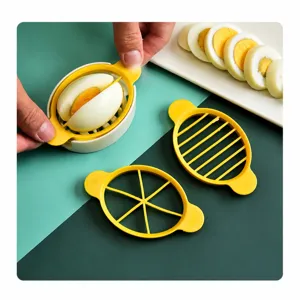 3-in-1 Foldable Egg Slicer Multi-functional Kitchen Tool for Boiled Eggs and Gadgets