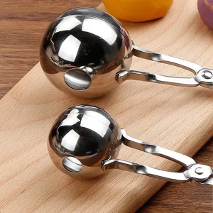 Pinza per polpette in acciaio inossidabile utensile da cucina per formare polpette facilmente.