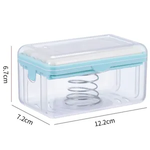 Multi-functional soap foaming box with drainage design and built-in spring for home use.