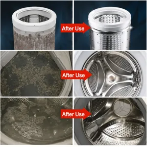 Washing machine cleaner tablet for deep cleaning drum, powerful stain removal and disinfection.