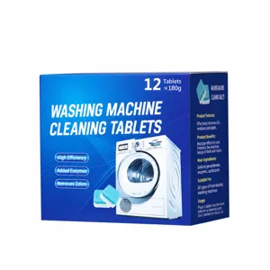 Washing machine cleaner effervescent tablets deep cleaning descaling 12pcs 180g laundry care