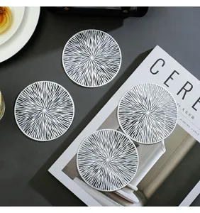 Round hollow heat insulation PVC coaster Nordic style creative coffee cup placemat
