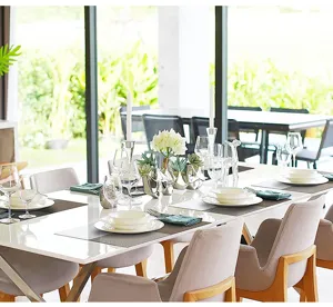Set de table PVC creux moderne pour table à manger, nappe étanche et résistante à l'huile décor.