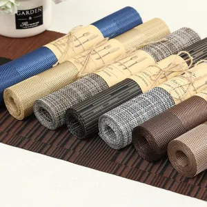 Woven PVC placemat roll set kitchen table mat modern dining decor accessories