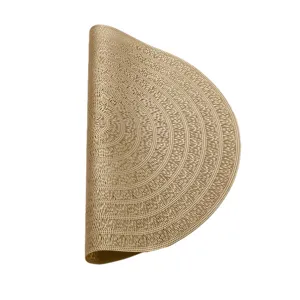 Goldene PVC Hohlwärmedämmungs-Platzmatte, rutschfeste Tischmatte für Teller und Tassen.