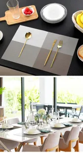 Hochwertige PVC Tischset hitzebestaendig wasserdicht oelbestaendig Luxus Platzset Tisch.