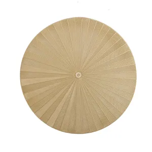 Runde goldene PVC Tischset hohl wärmeisolierte Essmatte skandinavische Tischdekoration