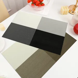 PVC Tischset Set, hitzebeständige wasserdichte gewebte Platzdeckchen für Esstisch.