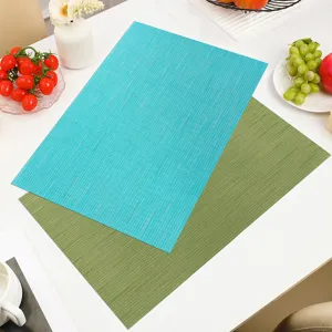 PVC Placemat Heat Resistant Waterproof Oil Proof Woven Table Mat For Dining Table Modern Minimalist Kitchen Decor