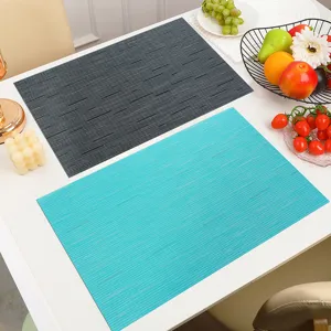 PVC placemat heat resistant waterproof table mat for dining table kitchen decor non slip pad