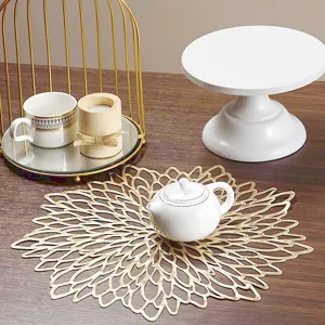 PVC hohle Blume Tischset hitzebeständig wasserdicht Tischmatte für Küche Dekoration
